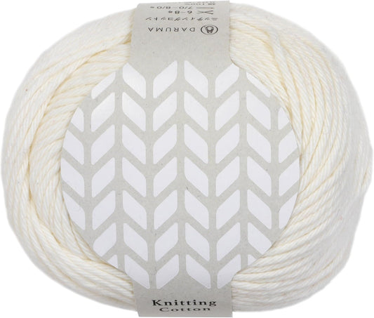 毛糸 【 DARUMA Knitting Cotton きなり 50g巻 】 ニッティングコットン ストレートヤーン糸 DARUMA 達磨 ダルマ