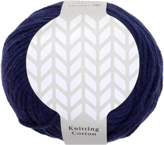 毛糸 【 DARUMA Knitting Cotton ネイビー 50g巻 】 ニッティングコットン ストレートヤーン糸 DARUMA 達磨 ダルマ