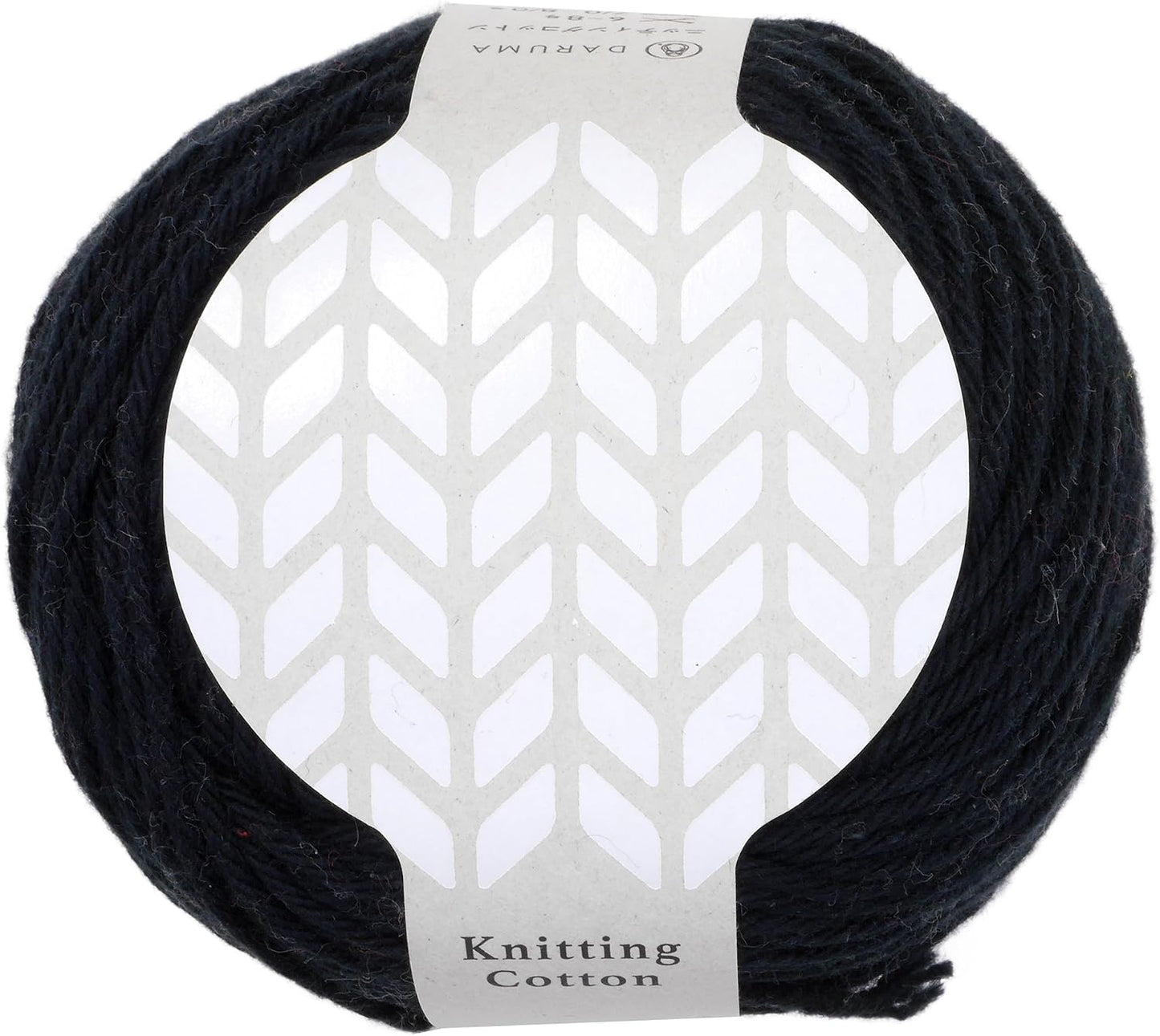 毛糸 【 DARUMA Knitting Cotton ブラック 50g巻 】 ニッティングコットン ストレートヤーン糸 DARUMA 達磨 ダルマ