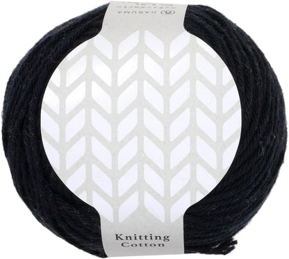 毛糸 【 DARUMA Knitting Cotton ブラック 50g巻 】 ニッティングコットン ストレートヤーン糸 DARUMA 達磨 ダルマ