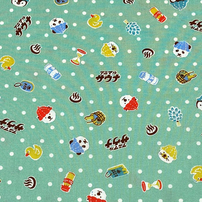 サウナアニマル柄の生地