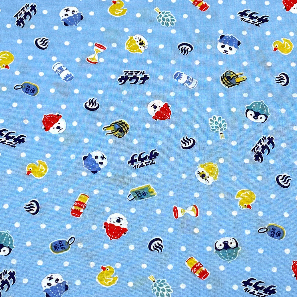 サウナアニマル柄の生地