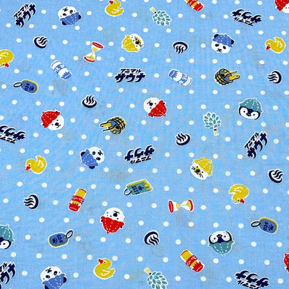 サウナアニマル柄の生地