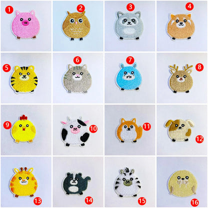 ワッペン【 アニマルワッペン #8 鹿 】 アイロンワッペン アイロン刺繍 アップリケ アイロン接着