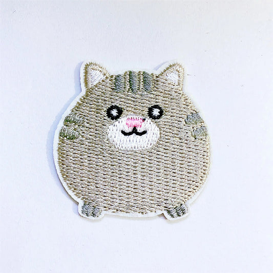 ワッペン【 アニマルワッペン #6 ネコ 】 アイロンワッペン アイロン刺繍 アップリケ アイロン接着