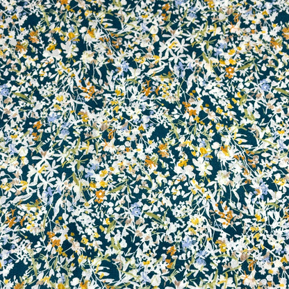 生地 【 60ローンプリント ボタニカル グリーン 】 ローン生地 108cm巾 綿生地 綿 コットン 綿100％ 植物柄 花柄
