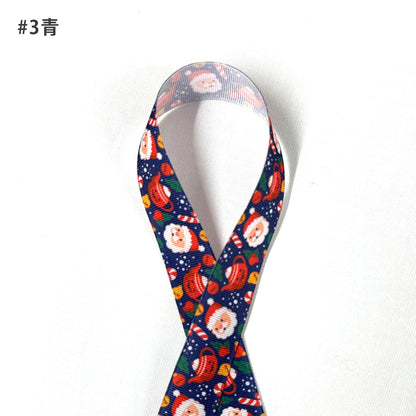 リボン 【 クリスマスリボン 25mm 8色 】 クリスマスリボン ホリデーリボン 手芸リボン サンタ 雪だるま ツリー