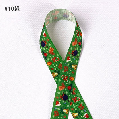 リボン 【 クリスマスリボン 25mm 8色 】 クリスマスリボン ホリデーリボン 手芸リボン サンタ 雪だるま ツリー