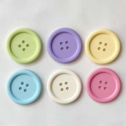 ボタン 【 カラフル丸ボタン 30mm 6個入 】 丸ボタン くすみ色 くすみカラー 定番 ぼたん