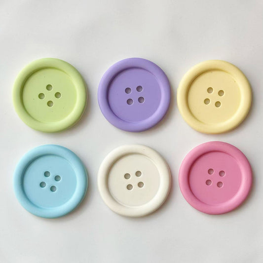 ボタン 【 カラフル丸ボタン 30mm 6個入 】 丸ボタン くすみ色 くすみカラー 定番 ぼたん