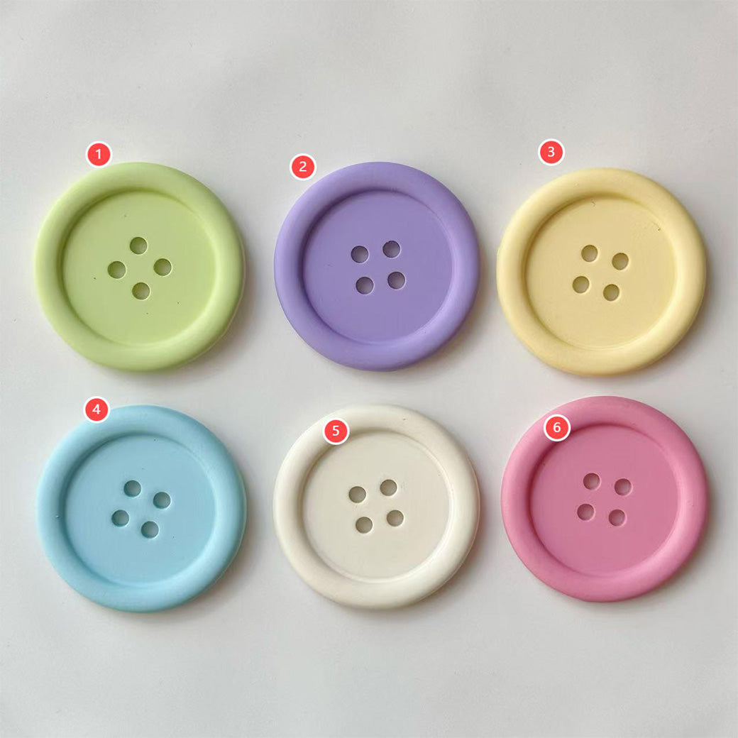 ボタン 【 カラフル丸ボタン 30mm 6個入 】 丸ボタン くすみ色 くすみカラー 定番 ぼたん
