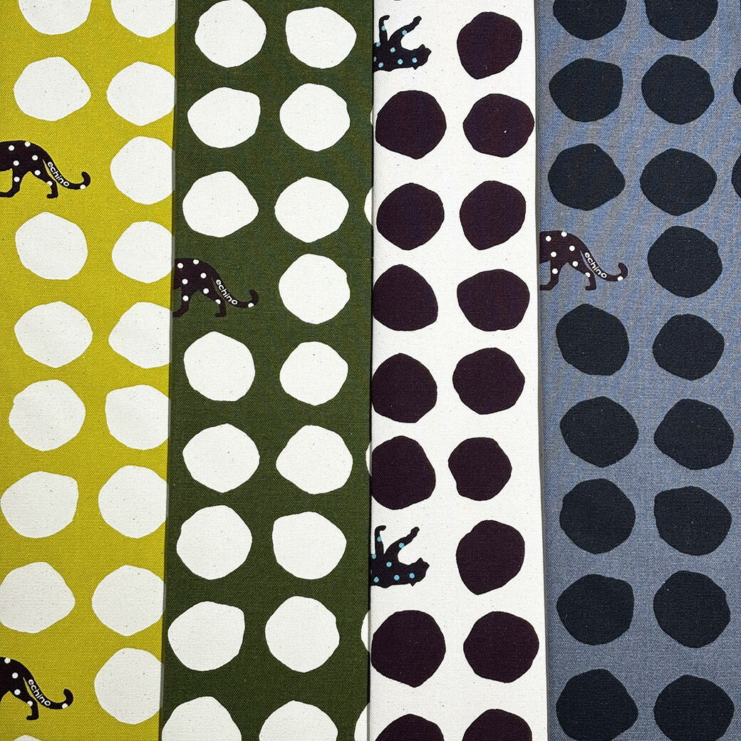 生地 【 echino Panther マスタード 】 KOKKA エチノ9.5号帆布 中厚