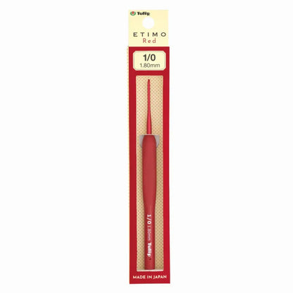 【 Tulip エティモ レッド クッショングリップ付きかぎ針 】 かぎ針編み 編み針 編み物