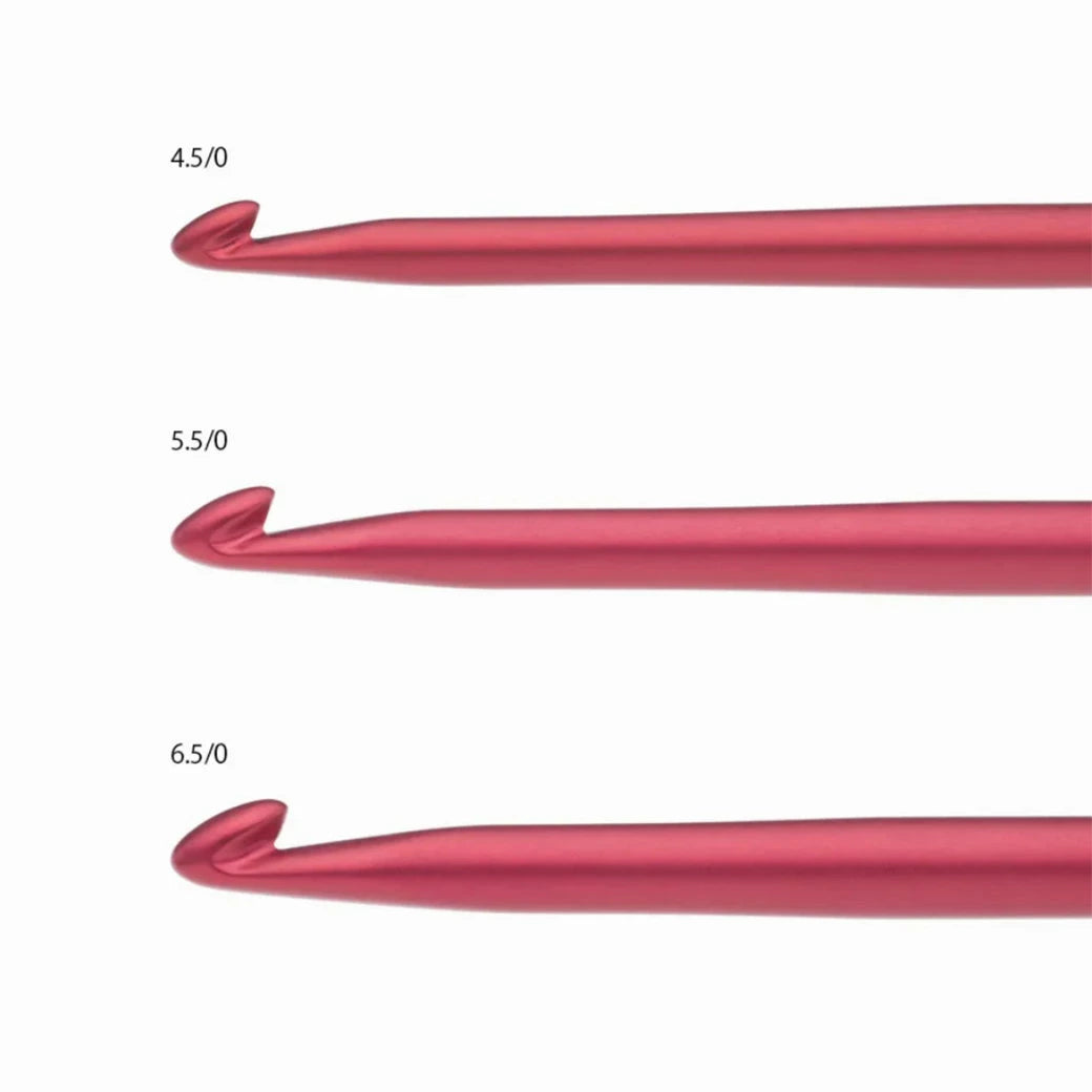 【 Tulip エティモ レッド クッショングリップ付きかぎ針 】 かぎ針編み 編み針 編み物