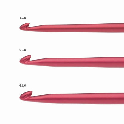 【 Tulip エティモ レッド クッショングリップ付きかぎ針 】 かぎ針編み 編み針 編み物