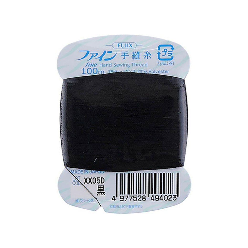 【 ファイン手縫糸 カード巻 #40 100m 】 手ぬい糸 フジックスファイン 手縫い糸