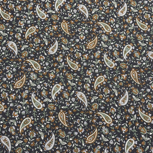 フラワーペイズリー柄ローン