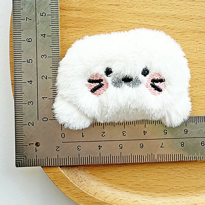 【 ふわふわアザラシぬいパーツ 】 デコ パーツ あざらし ぬいぐるみ 動物 アニマル かわいい ぬい活 センターパーツ ふわふわ