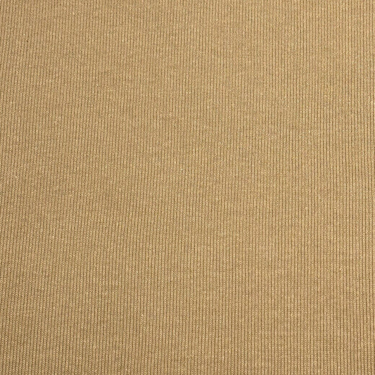 生地 【 リブフライス 茶 】 ニット生地  リブフライス生地 巾 58cmリブ 綿100％ 生地