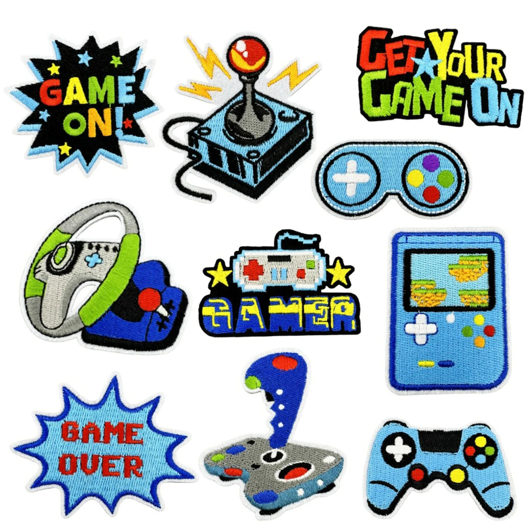 ワッペン【 GAMEワッペン #6 GAMER 】 アイロンワッペン アイロン刺繍 アップリケ