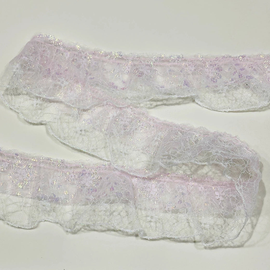 ラメフリルレースリボン