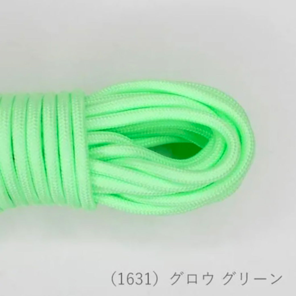 【 メルヘンアート アウトドアコード グロウ 5m グロウグリーン 】 紐 アウトドアコード パラコード 3mm 発光