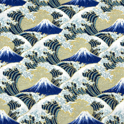 富士山柄のドビー織生地