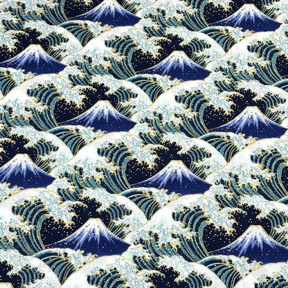 富士山柄のドビー織生地