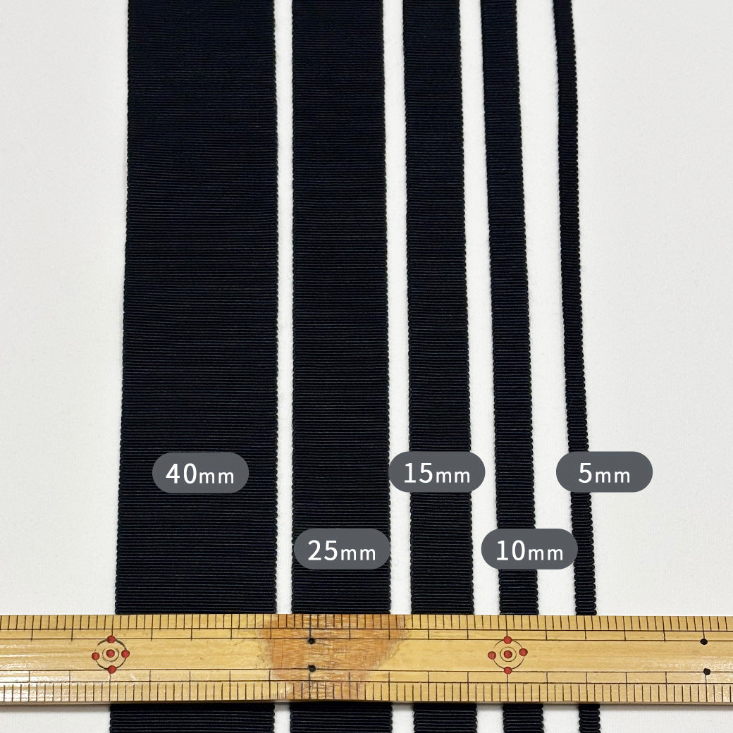 リボン 【 MOKUBAグログランリボン 全19色 】 5mm 10mm 15mm 25mm 40mm