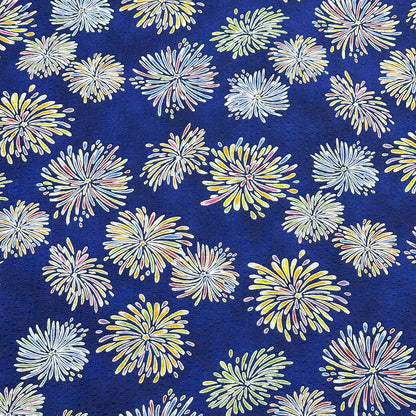 生地 【 リップル 花火 4色 】 リップル生地 浴衣生地 甚平生地 ゆかた 甚平 花火柄 fireworks 夏祭り お祭り まつり 盆踊り 夏 パジャマ ステテコ 綿生地 コットンプリント 綿プリント 夏生地 子ども服 ワンピース お祭り 女の子 男の子 可愛い Textile World TOA