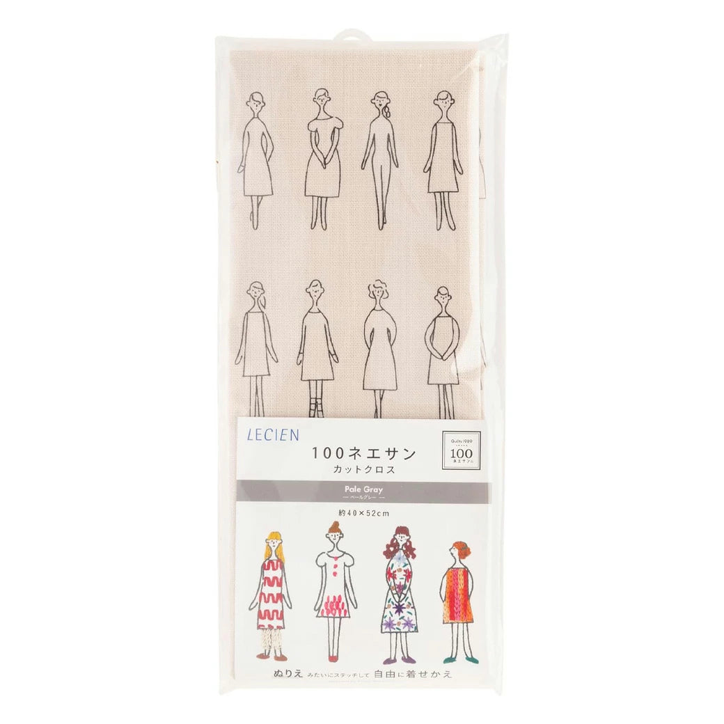 【 COSMO カットクロス 100ネエサン No.222101 ペールグレー 40×52cm 】 刺繍布 刺繍クロス 刺しゅう布 刺繍 ステッチクロス