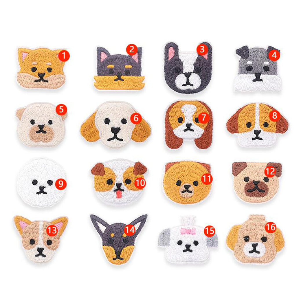 ワッペン【 犬ワッペン 】 アイロンワッペン アイロン刺繍 アップリケ アイロン接着