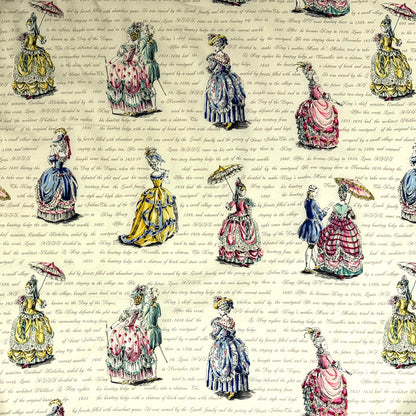 生地 【 QUILT GATE 貴婦人 クリーム 】 キルトゲイト シーチング生地 108cm巾 貴婦人 マリーアントワネットドレス 宮廷 西洋風