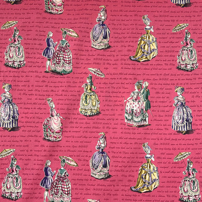 生地 【 QUILT GATE 貴婦人 ローズ 】 キルトゲイト シーチング生地 108cm巾 貴婦人 マリーアントワネットドレス 宮廷 西洋風