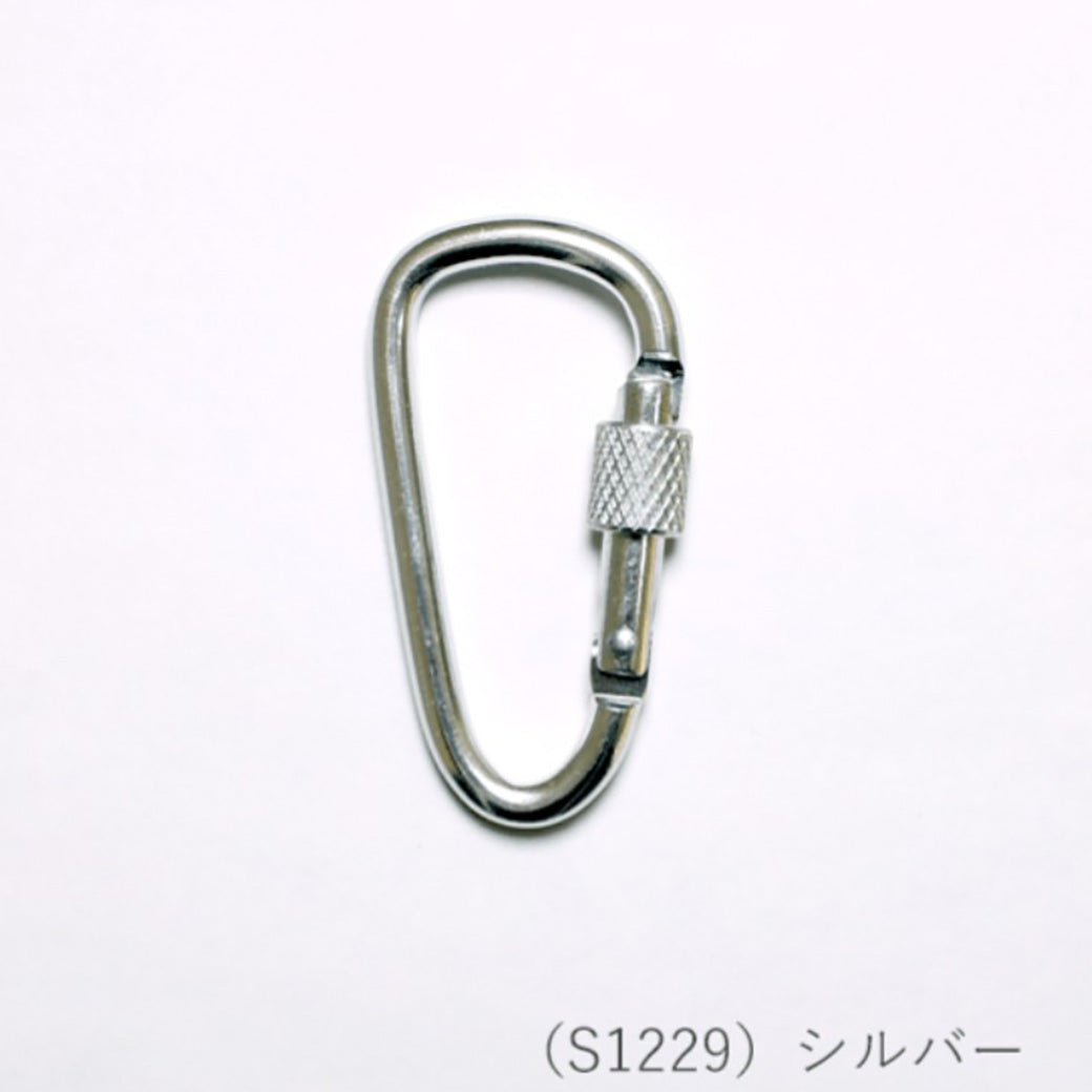 【 メルヘンアート ロックカラビナ小 1個入 】 カラビナ ネジ式ロック チャーム アウトドアコード パラコード