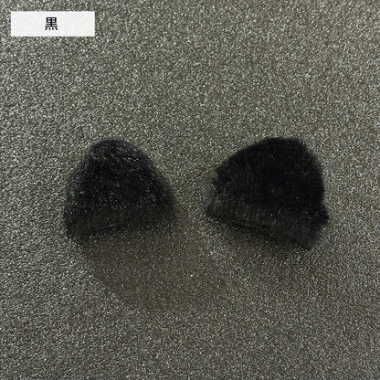 【 デコパーツ ねこ耳 2色 】 デコ パーツ 猫耳 動物モチーフ かわいい ふわふわ パーツ 推し活 チャーム 人形 デコレーション 飾り物 装飾 ハンドメイド用品 手芸用品 ハンドクラフト Textile World TOA