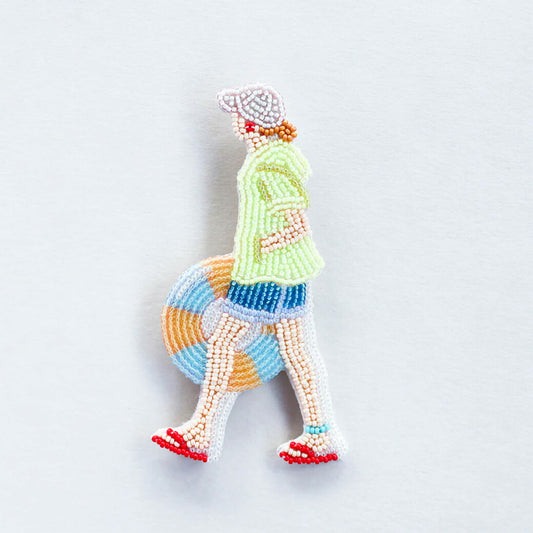 【 MIYUKI おでかけブローチ ビーチ 】 刺しゅうキット ブローチ ビーズ刺繍 刺しゅう ビーズキット ビーズ 刺繍 おでかけ アクセサリー ミユキ おでかけブローチキット はらぺこブローチキット ビーズ刺繍キット ビーズ刺繍 miyuki お出かけブローチ Textile World TOA<br>