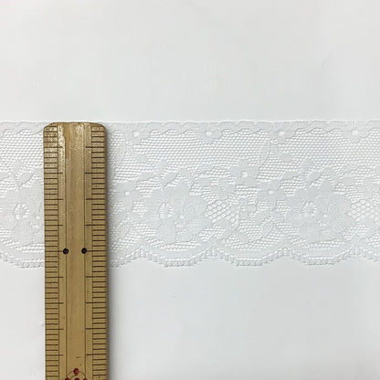 リボン 【 エンブロイダリレース 2300 白 5.5cm 】 レースリボン 刺繍リボン