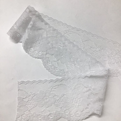 リボン 【 エンブロイダリレース 2650 白 6.5cm 】 レースリボン 刺繍リボン