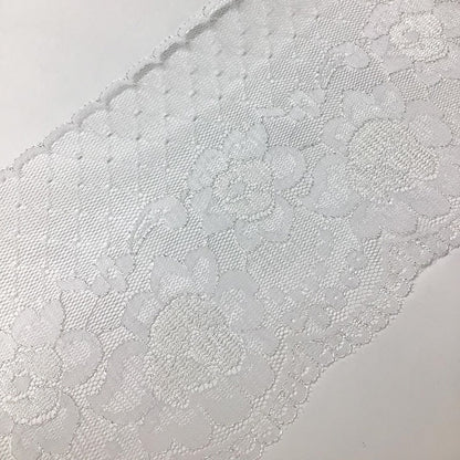 リボン 【 エンブロイダリレース 4006 白 10.5cm 】 レースリボン 刺繍リボン