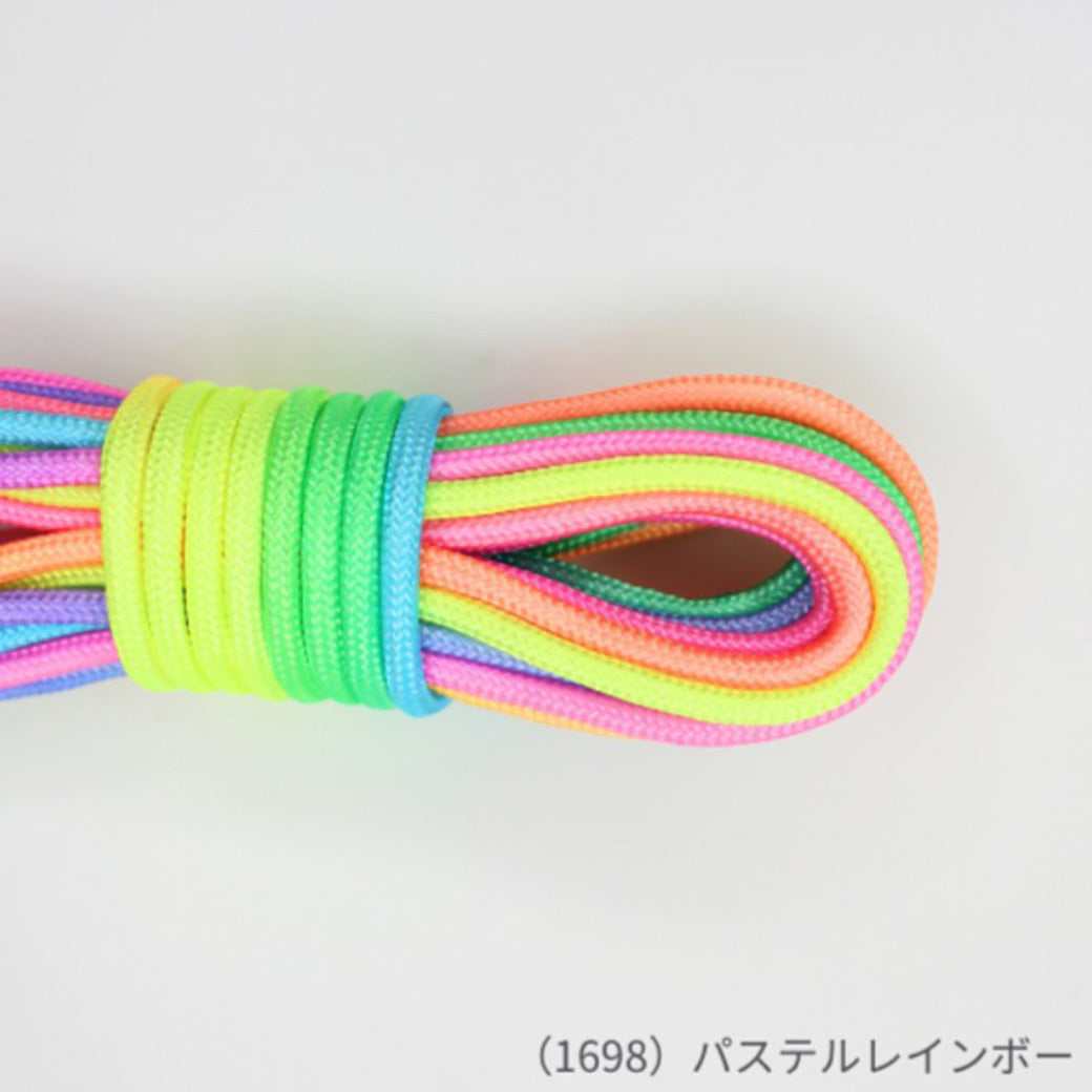 【 メルヘンアート アウトドアコード レインボー 5m パステルレインボー 】 紐 アウトドアコード パラコード 3mm (コピー)
