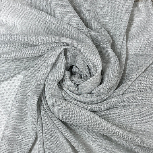 生地 【 ラメニット シルバー】 きらきら ニット生地 ラメ生地 ラメ 舞台衣装 ダンス衣装