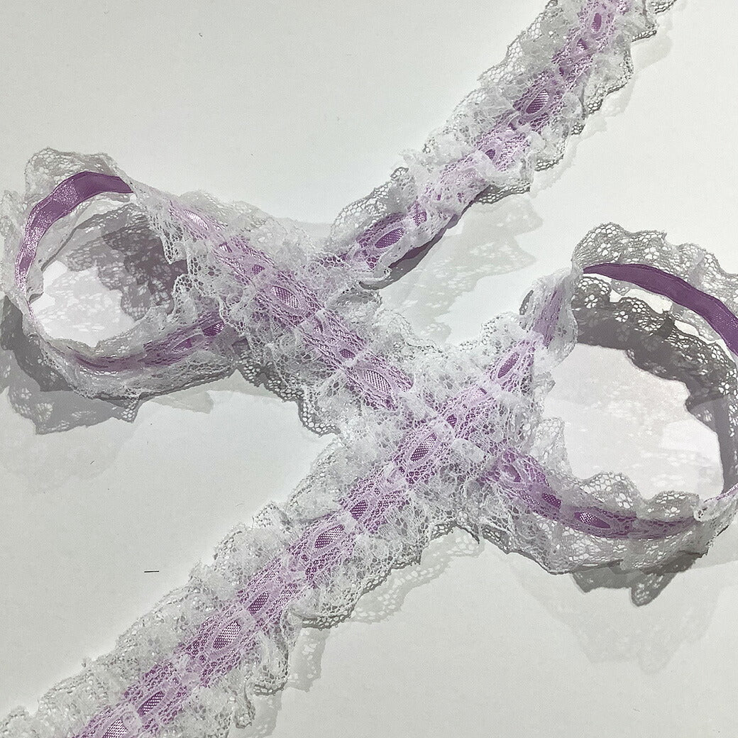 リボン 【 フリルサテンラッセルレースリボン 25mm 15色 】 レースリボン フリルリボン サテンリボン リボン 手芸リボン コスプレ クリスマス 仮装 ハロウィン Dハロ クリスマスリボン パルパルーザ アレンジ お遊戯会 発表会 ヘアアクセ 衣装 手芸用品 Textile world TOA