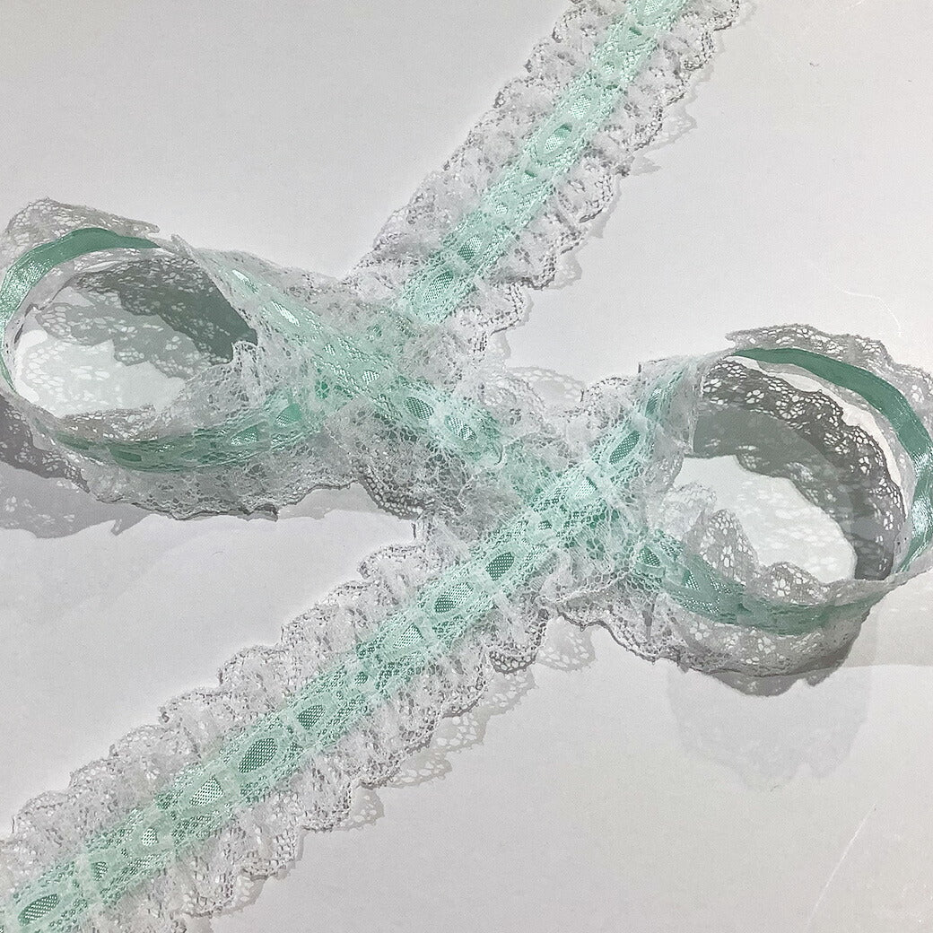 リボン 【 フリルサテンラッセルレースリボン 25mm 15色 】 レースリボン フリルリボン サテンリボン リボン 手芸リボン コスプレ クリスマス 仮装 ハロウィン Dハロ クリスマスリボン パルパルーザ アレンジ お遊戯会 発表会 ヘアアクセ 衣装 手芸用品 Textile world TOA