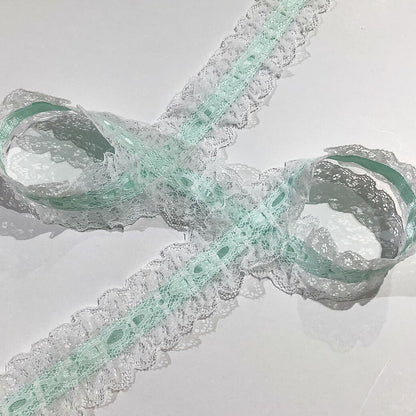 リボン 【 フリルサテンラッセルレースリボン 25mm 15色 】 レースリボン フリルリボン サテンリボン リボン 手芸リボン コスプレ クリスマス 仮装 ハロウィン Dハロ クリスマスリボン パルパルーザ アレンジ お遊戯会 発表会 ヘアアクセ 衣装 手芸用品 Textile world TOA