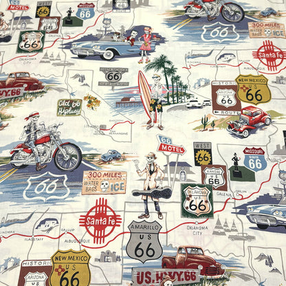生地 【 Alexander henry Fabrics memories of route 66 2色 】 USAコットン アメリカンファブリック 112cm巾 綿100％ コットン