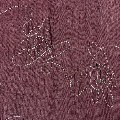 生地 【 二重織 ファージ刺繍 ブドウ】 110cm巾 二重織生地 刺繍生地 立体刺繍 ポリエステル生地 デザイン生地