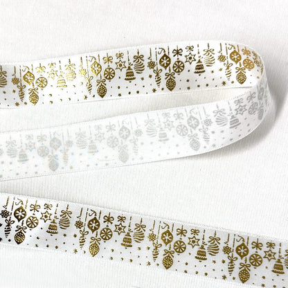 リボン 【 クリスマスサテンリボン 25mm 3色 】 サテンリボン クリスマスリボン ホリデーリボン 手芸リボン