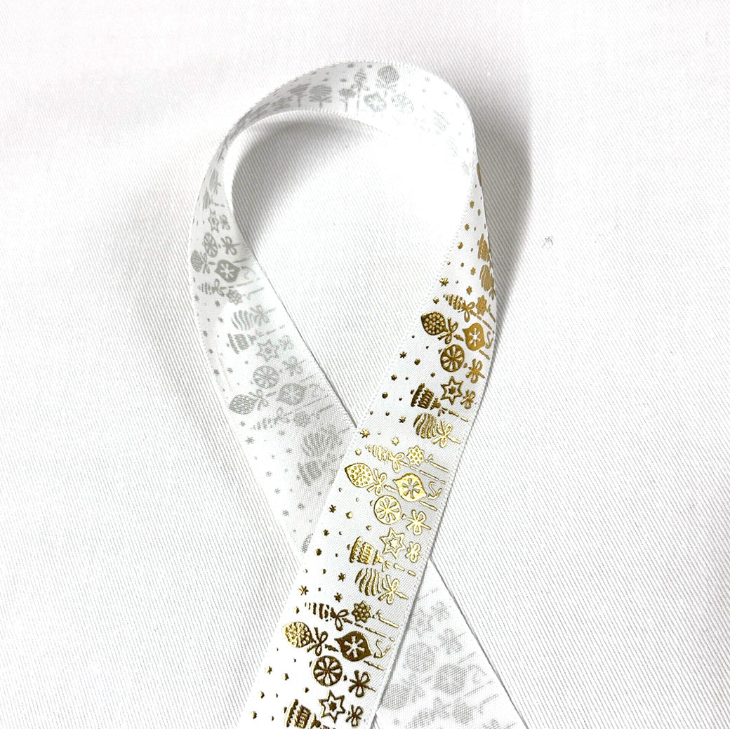 リボン 【 クリスマスサテンリボン 25mm 3色 】 サテンリボン クリスマスリボン ホリデーリボン 手芸リボン