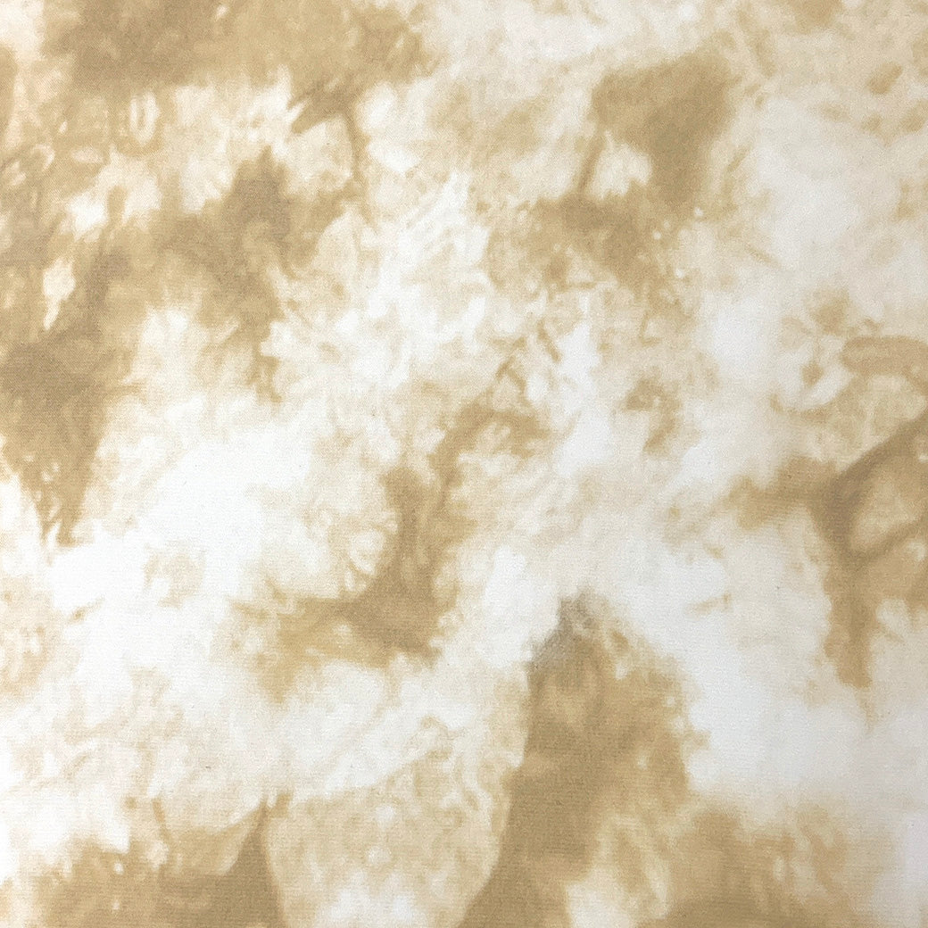 地 【 75Dサテン水彩PT 薄黄茶】 148cm巾 幅広 水彩プリント生地 サテンプリント生地 ポリエステルサテン